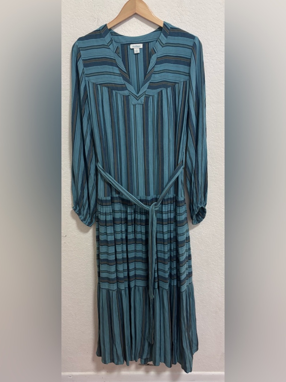 Sundance long sleeve striped maxi dress